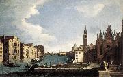 CANAL, Bernardo The Grand Canal with the Church of La Carita ff oil painting